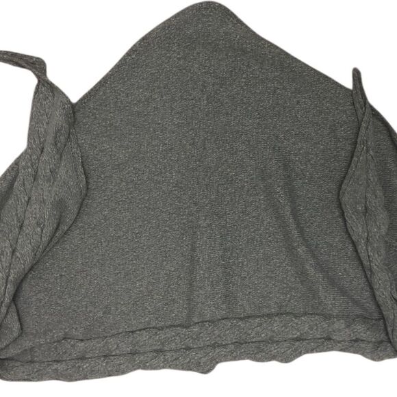 Free People Womens Cable Knit Triangle Scarf Grey OS NWOT inked tag. - Picture 8 of 8